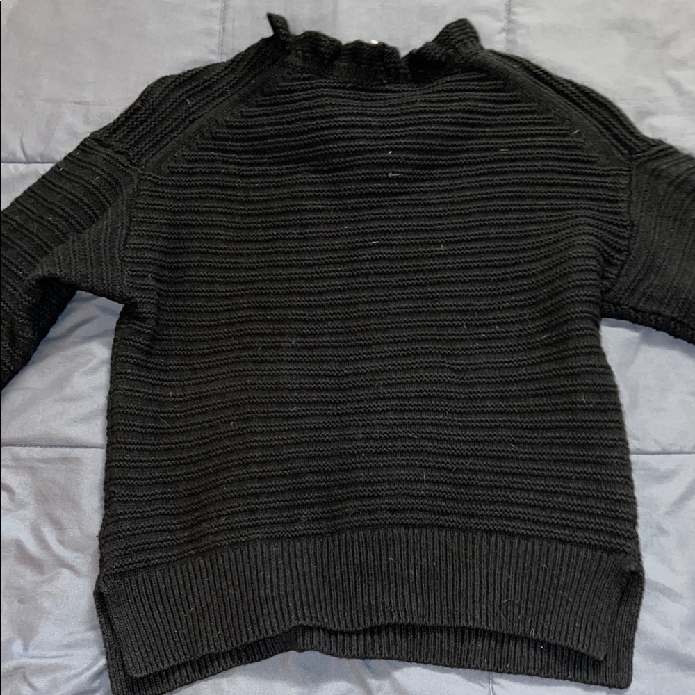 Madewell Textured Deep Navy Crew Neck Sweater - Picture 6 of 6